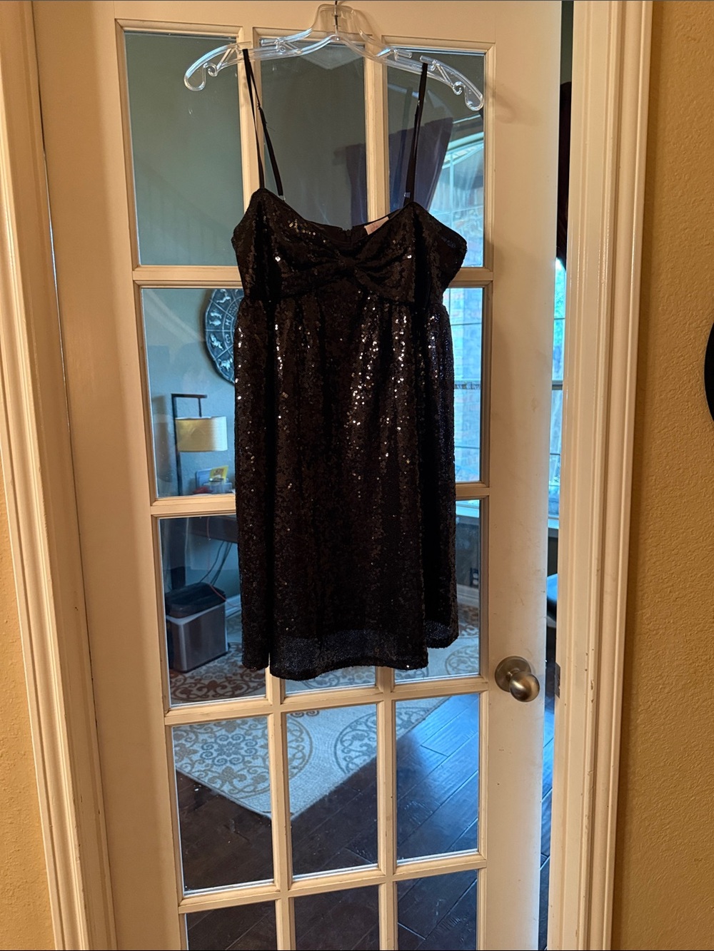 So Me Black Sequin Mini Dress